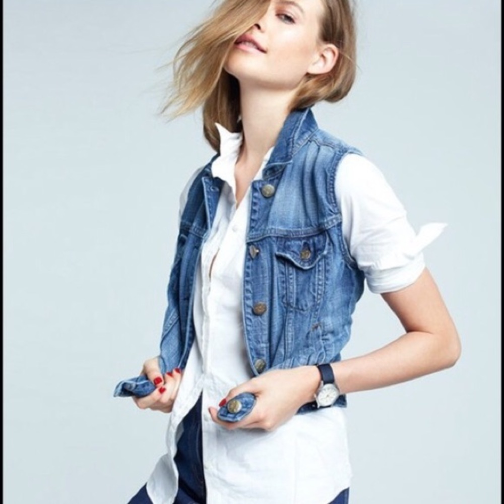 J. Crew denim vest